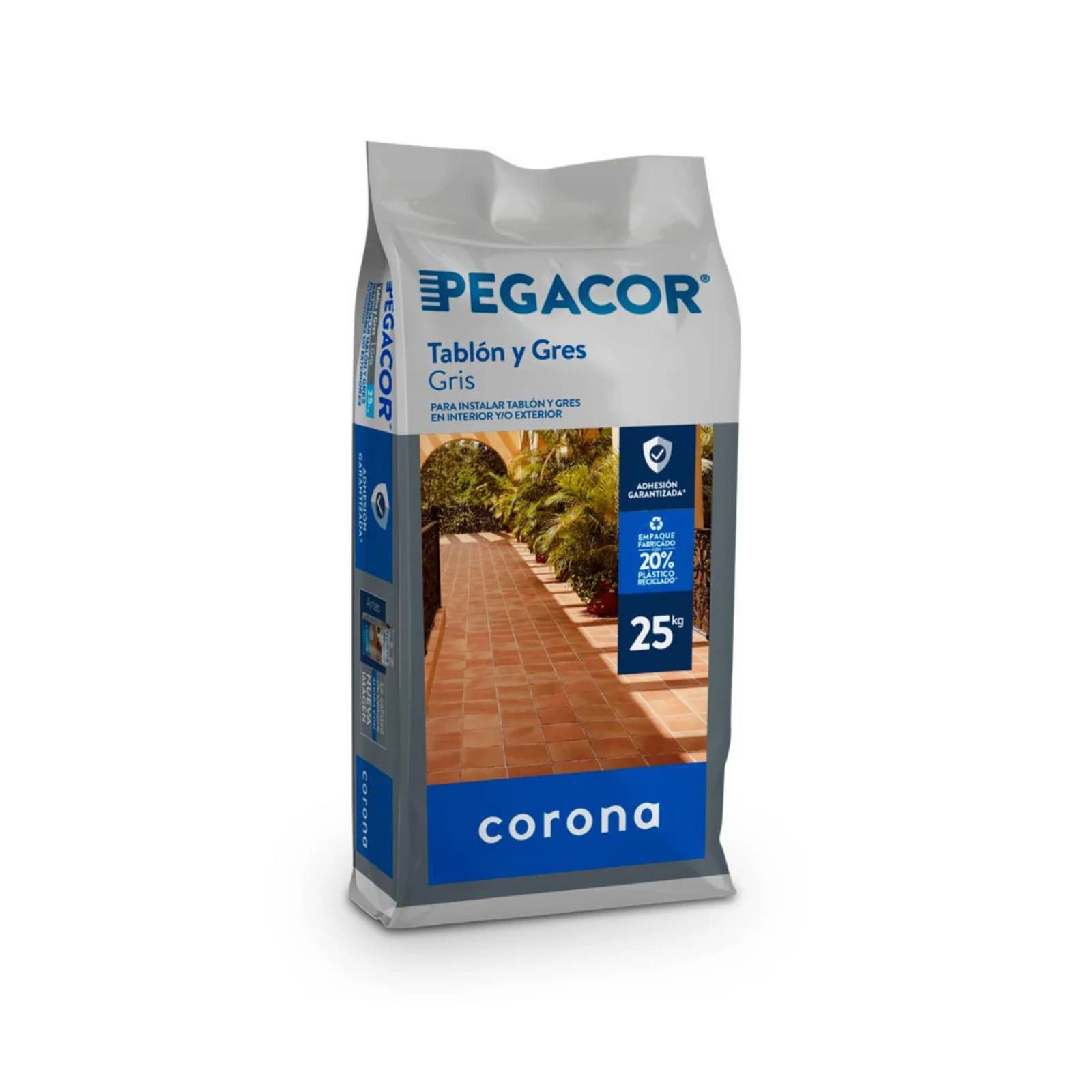 Pegacor Tablón y Gres Gris 25 kg