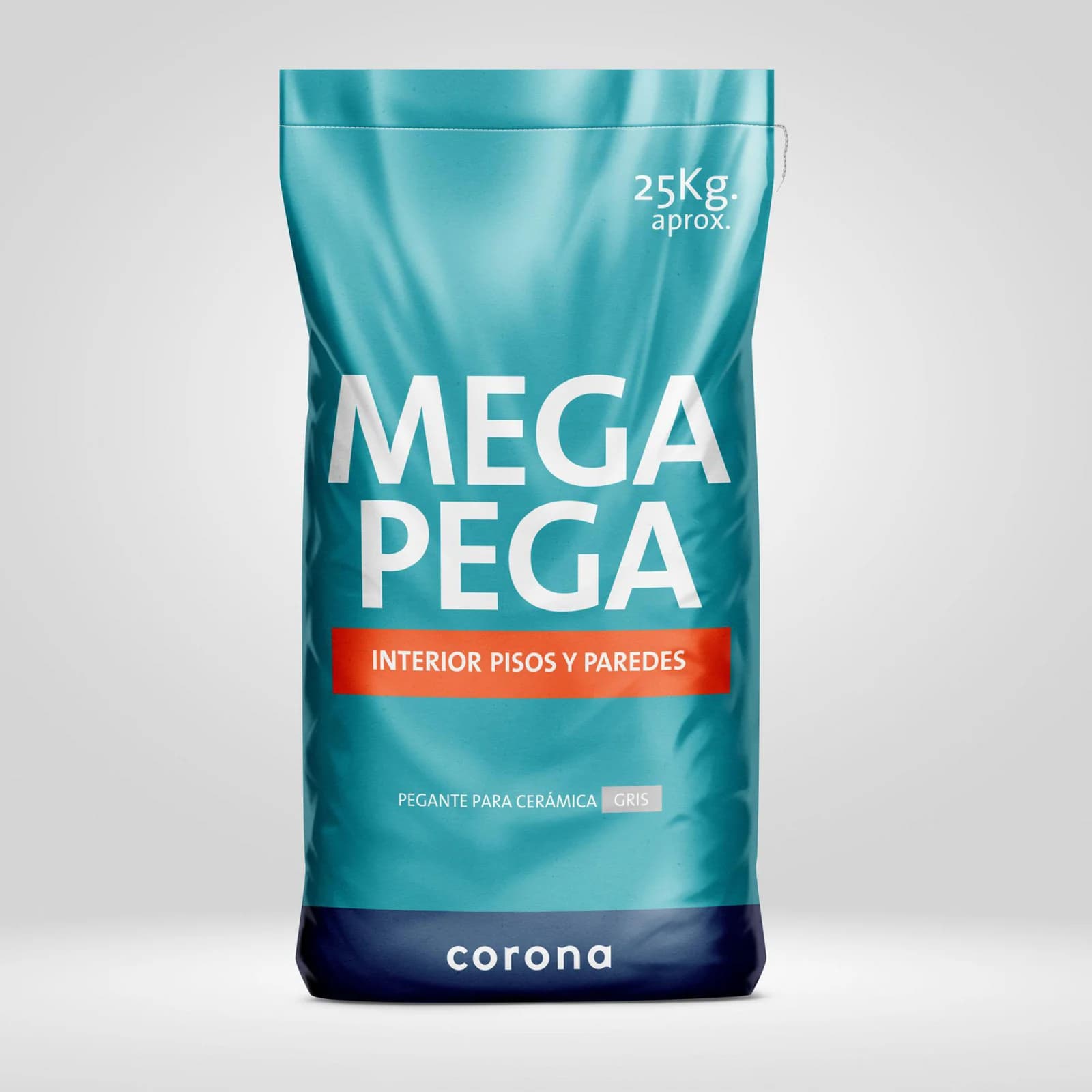 Pegante Cerámico Corona Mega Pega Gris Interior 25 kg
