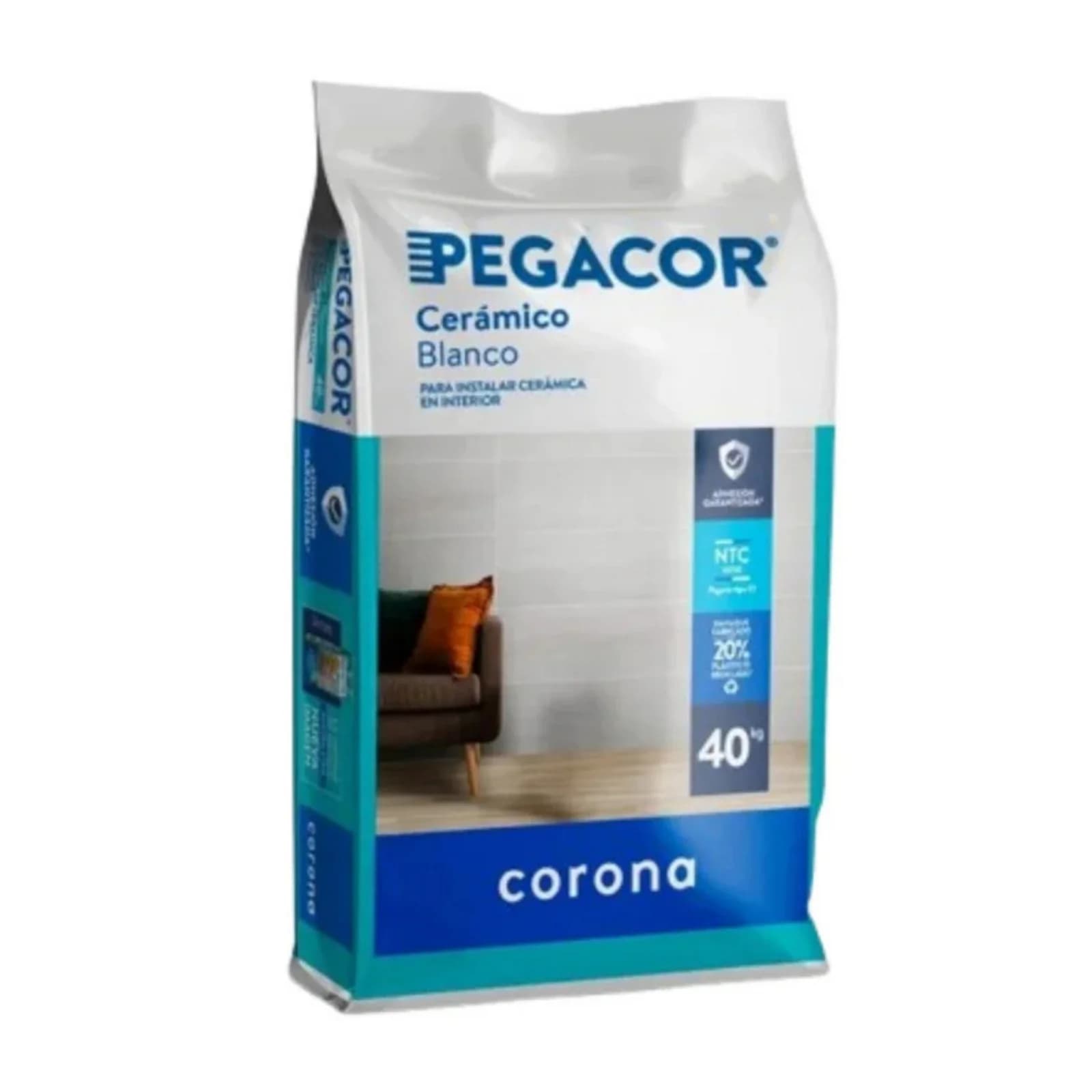 Pegante Cerámico Pegacor Blanco Premium 1 kg