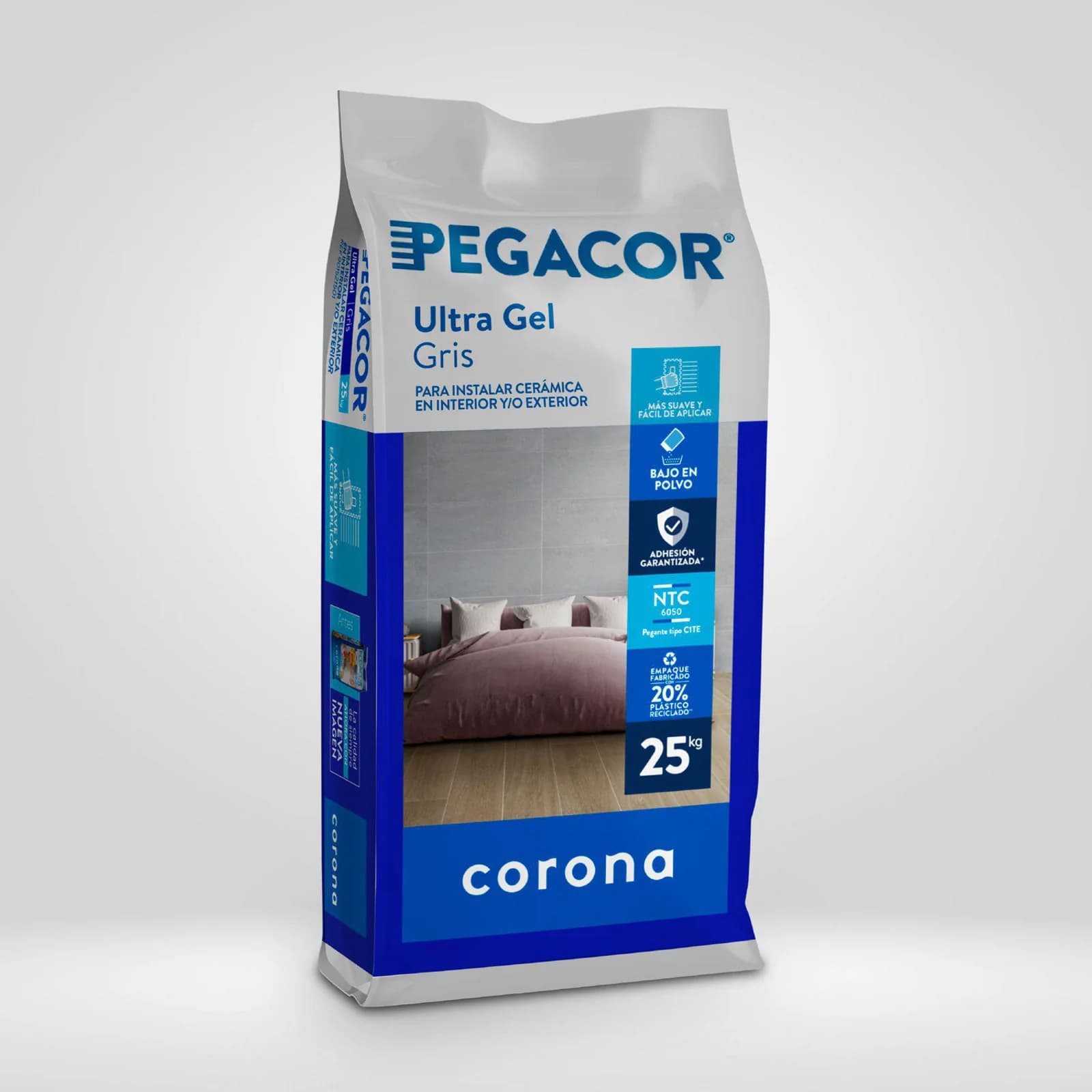 Pegante Pegacor Ultra Gris 25 kg