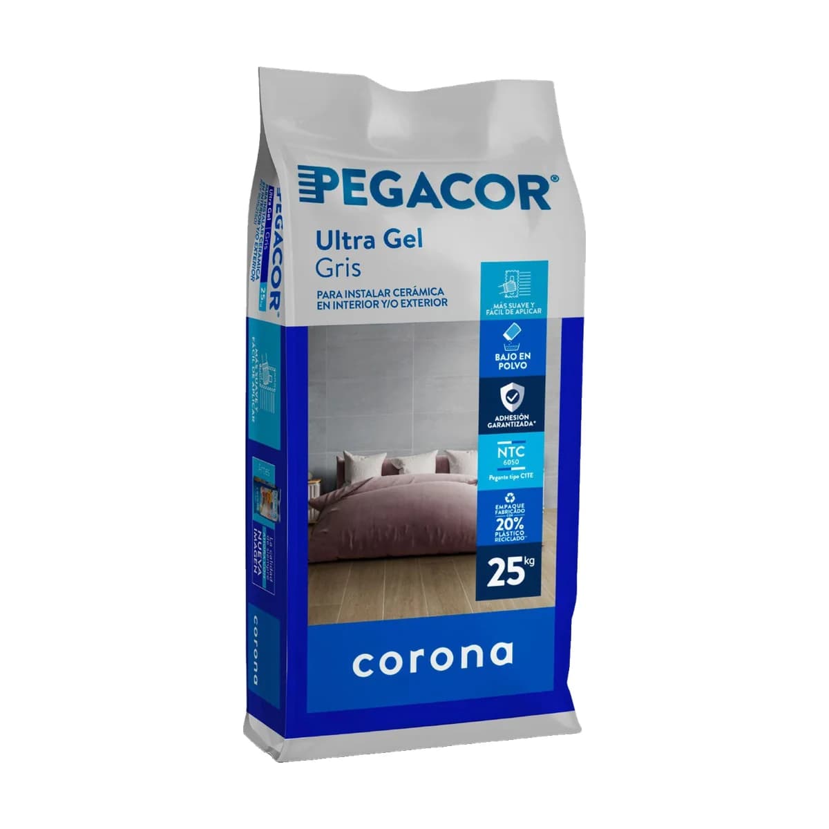 Pegante Pegacor Ultra Gris 25 kg