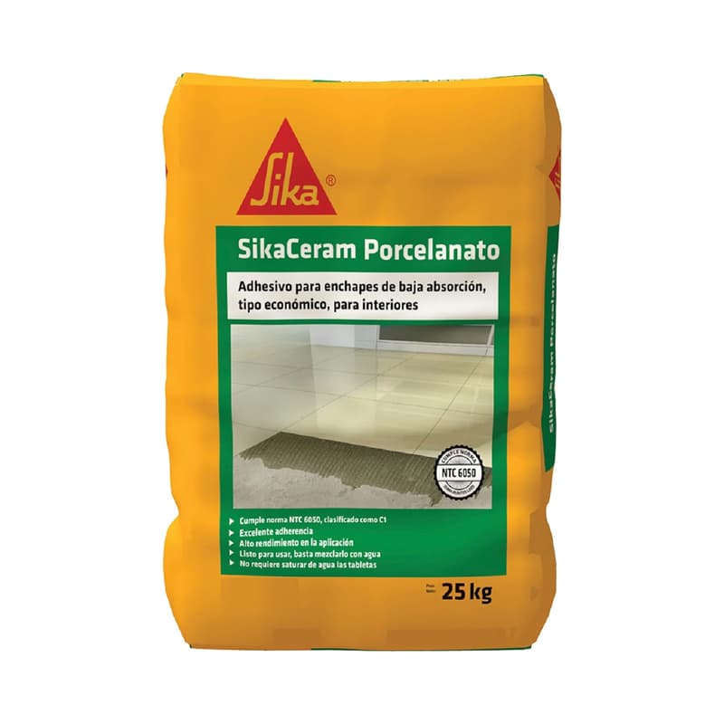 Pegante Porcelanato Sika Cerámico Blanco 25 kg