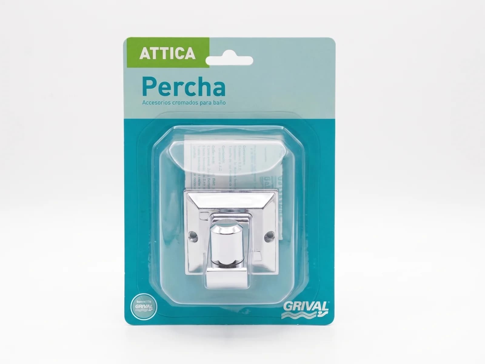 Percha Simple Attica Grival Accesorio de Baño