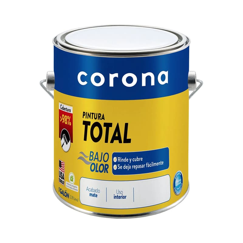 Pintura Interior Corona Total Blanco Galón