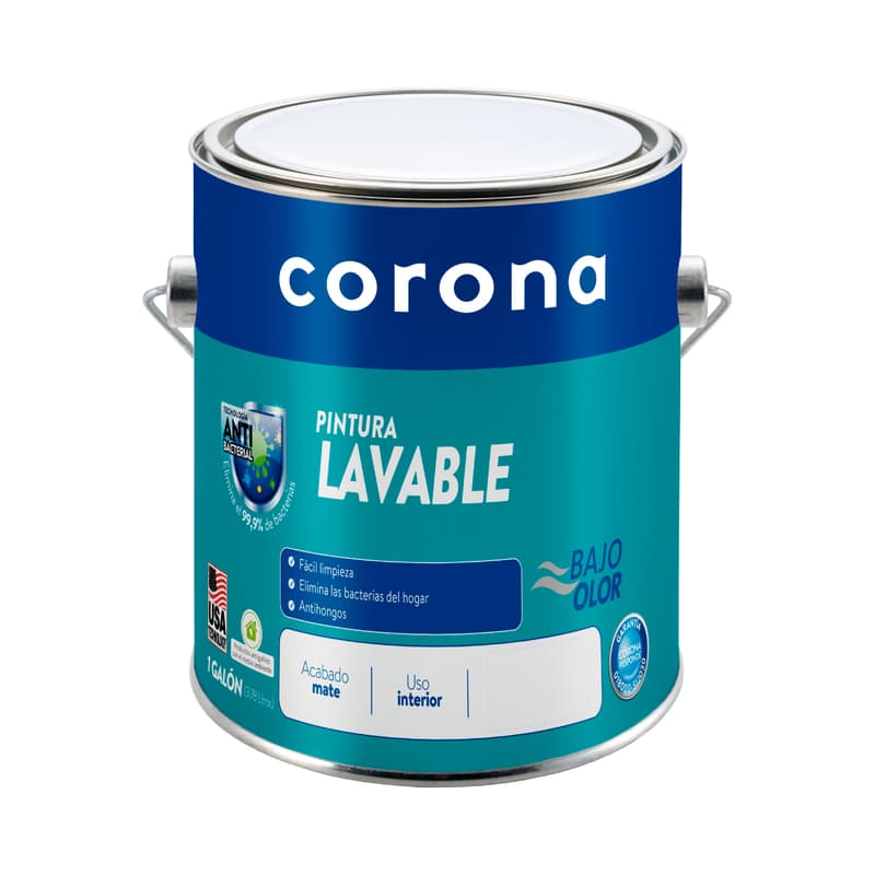 Pintura Lavable Corona Blanco Galón