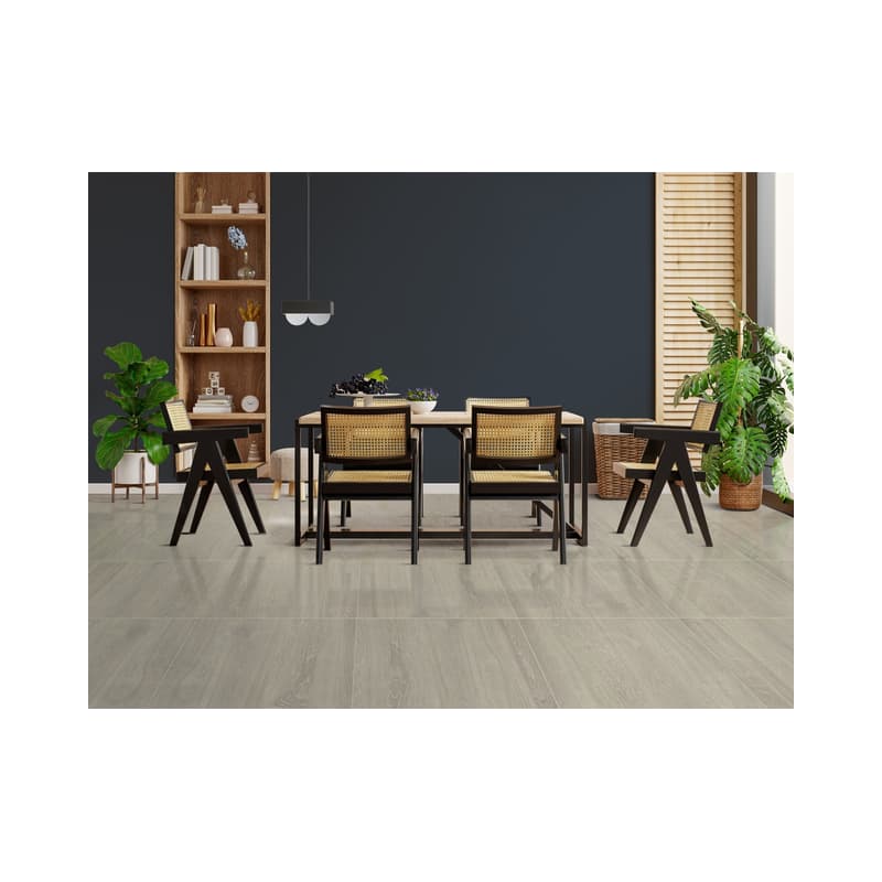 Piso Cerámico Corona Alberta Café Madera Brillante 60x60 cm Caja 1.8 m2