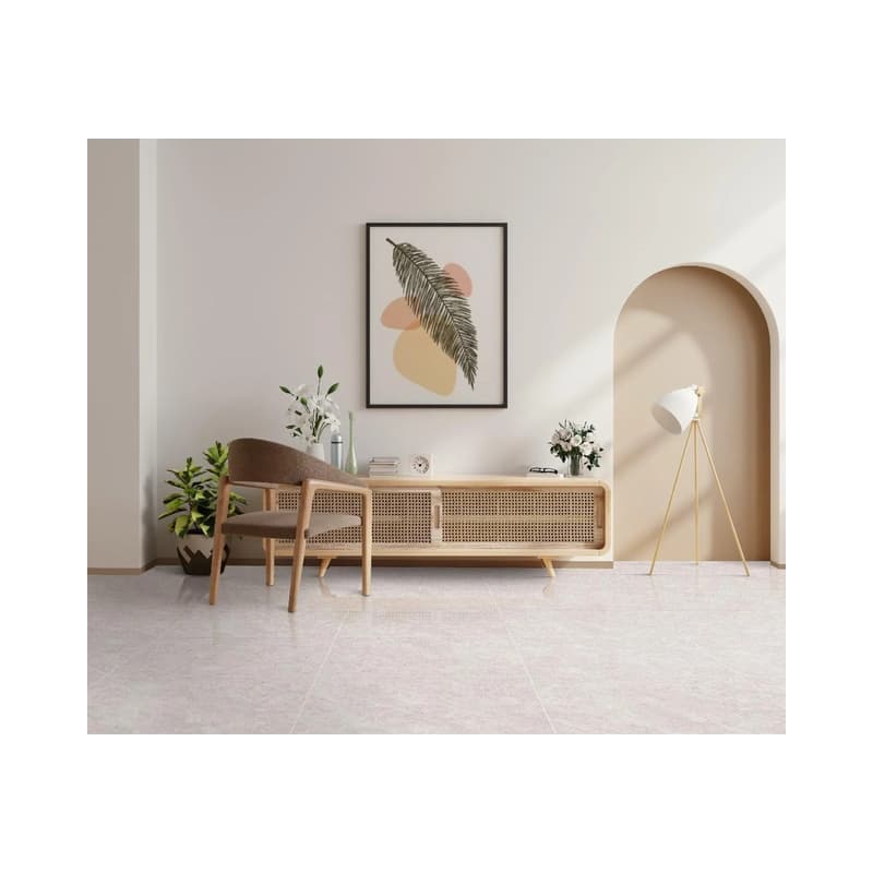 Piso Cerámico Corona Oasis Beige Mármol 60x60