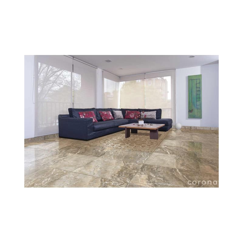 Piso Cerámico Corona Preziosi Caramelo 60x60 cm