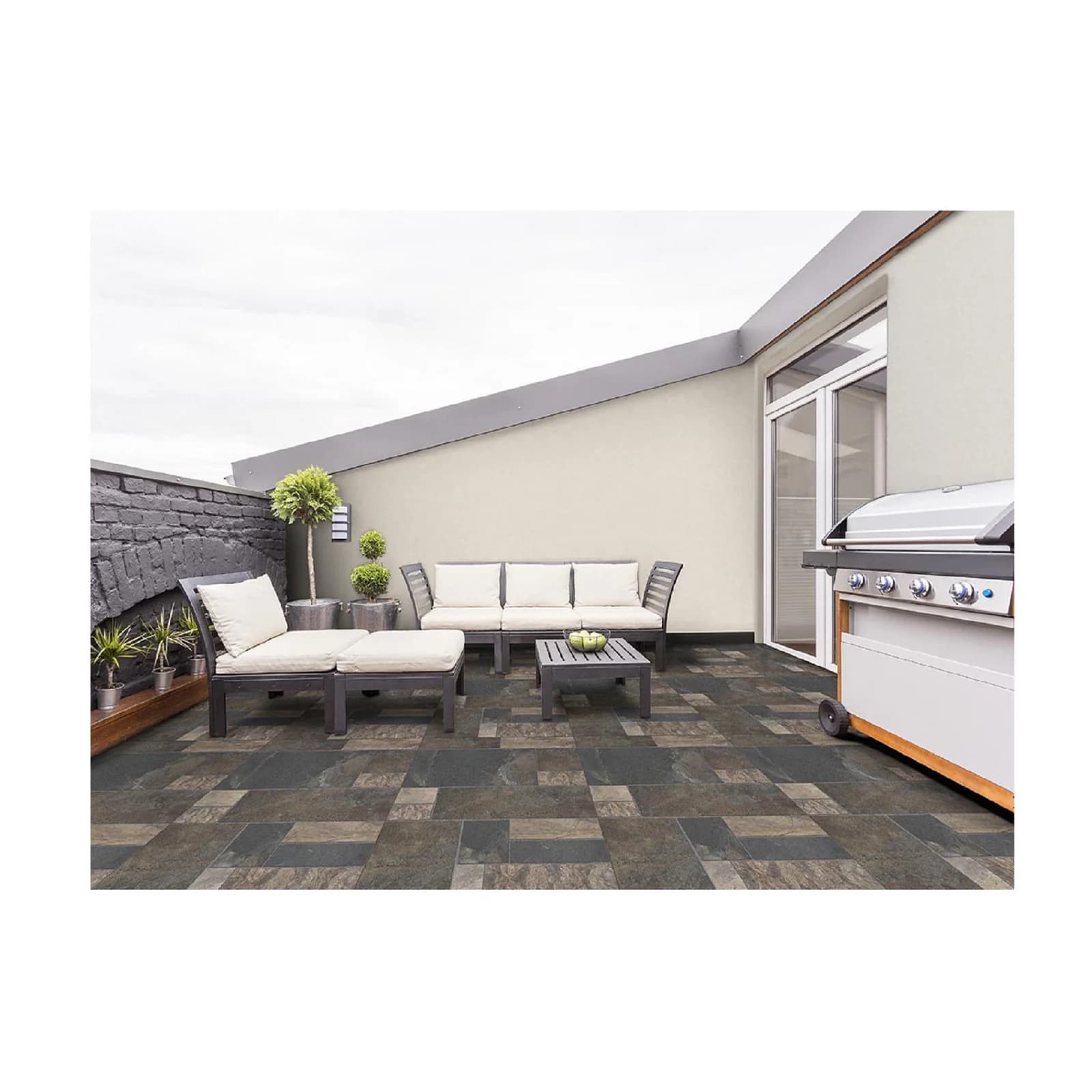 Piso Estructurado Corona Natur Multicolor 55.2x55.2 cm Caja 1.82 m2