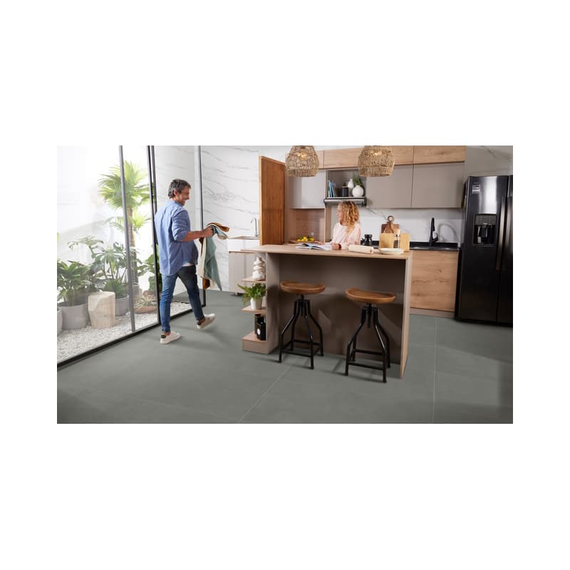 Piso Porcelánico Corona Porcelatech Concrete Ard Gris 61x121.5 cm