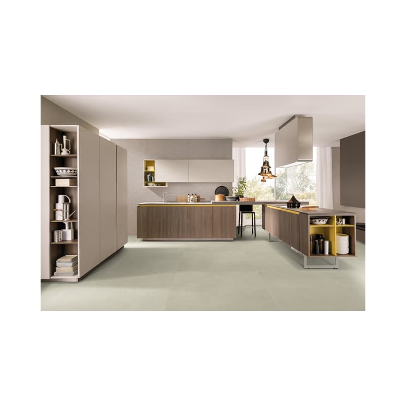 Piso Porcelatech Corona Concrete ARD PRO Marfil Rectificado 61x121.5 cm Caja 1.48 m2