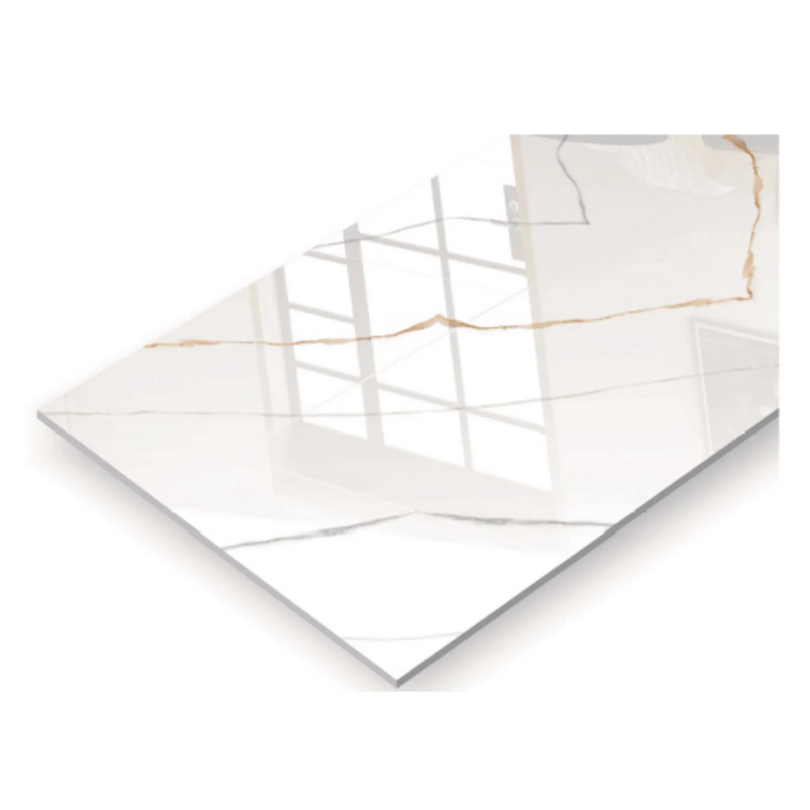 Porcelanato Marmol Statuario 60x120 cm Brillante Caja 1.44 m2