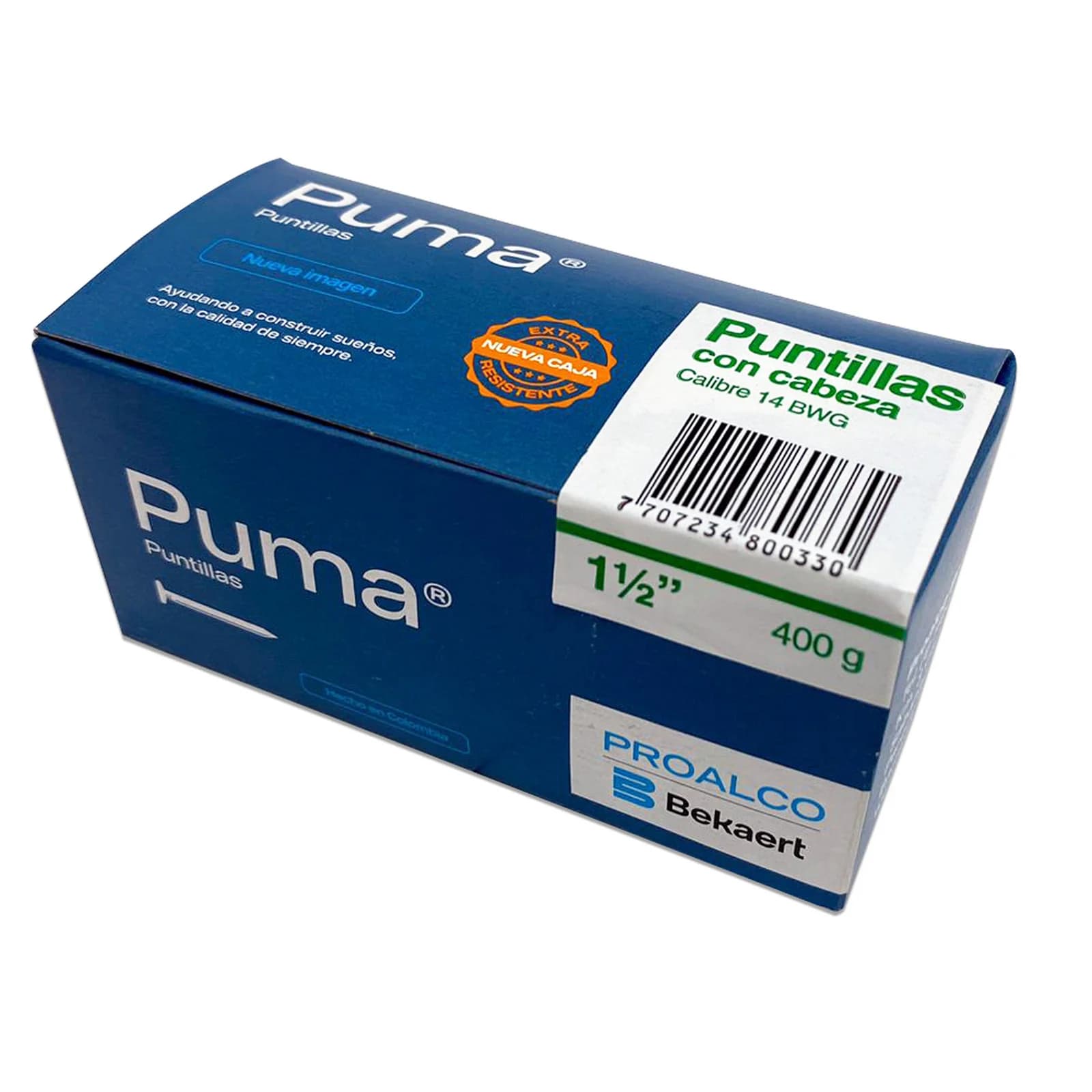 Puntilla Puma Sin Cabeza 1 1/2 Pulgada Calibre 14 BWG 400 g