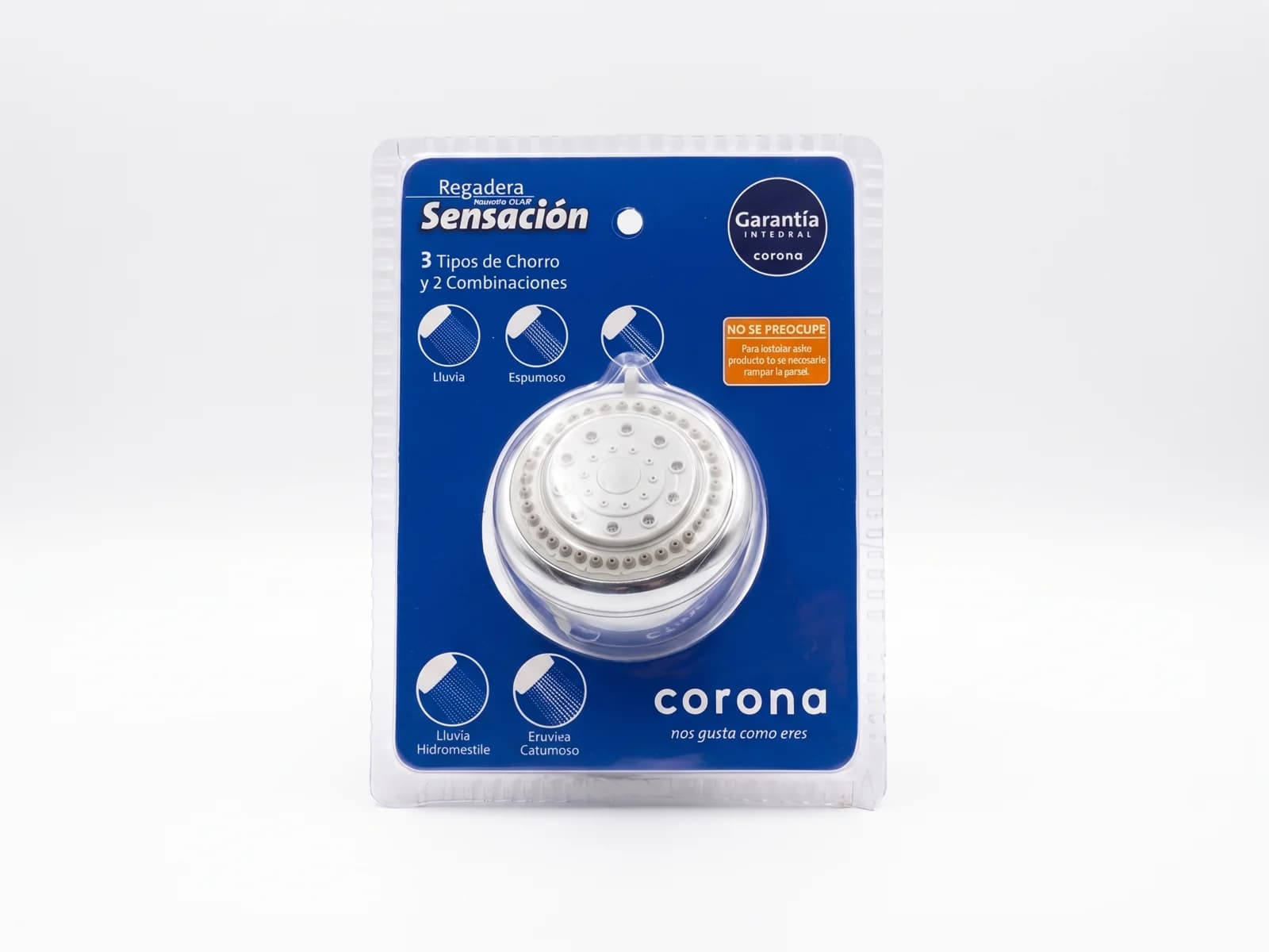 Regadera Grival Sensación Cromo para Ducha