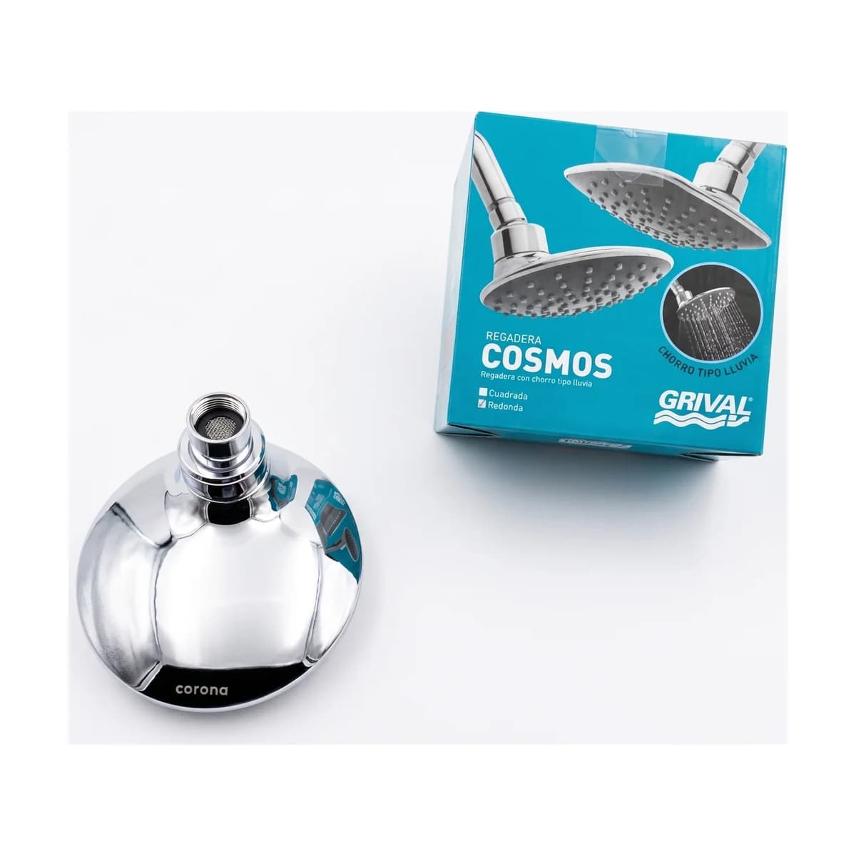 Regadera Redonda Grival Cosmos Cromo