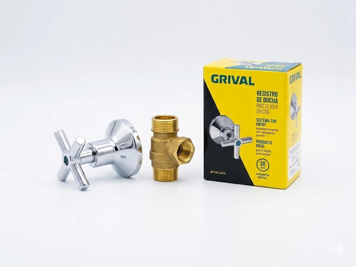 Registro de Ducha Paso de Bola Cromo Grival - Unidad