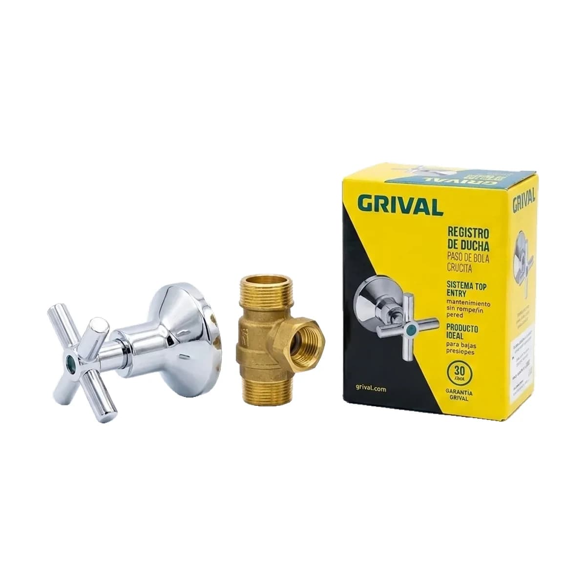 Registro de Ducha Paso de Bola Cromo Grival - Unidad