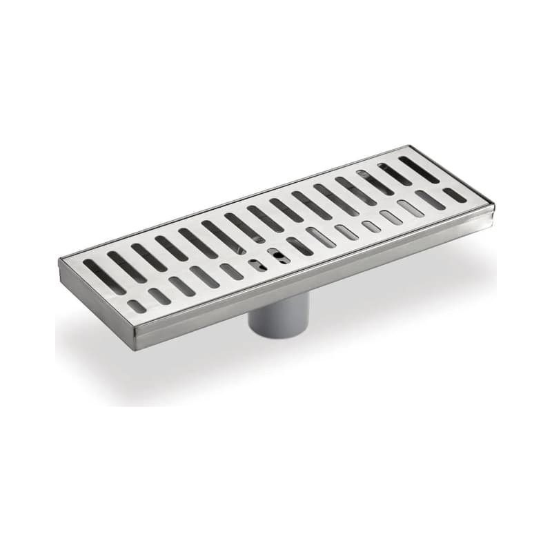 Rejilla Piso Rectangular Grival Acero Inoxidable 30 cm