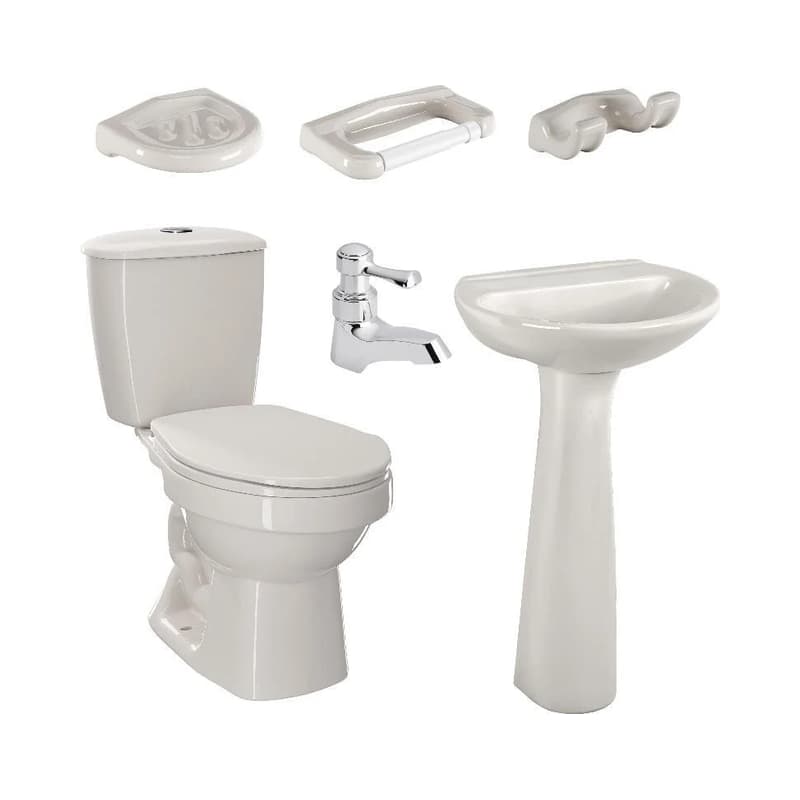 Sanitario Corona Laguna Bone con Pedestal