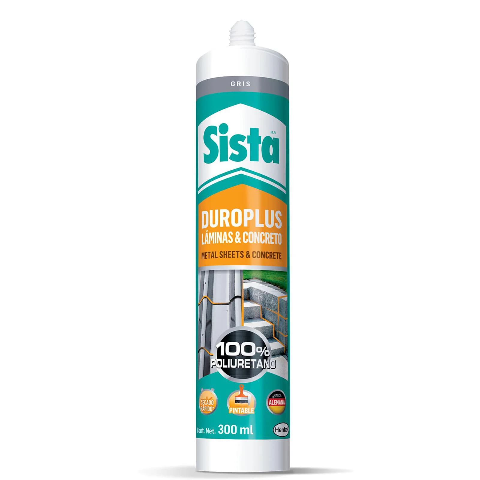 Sellador Poliuretano Sista Gris 280 ml