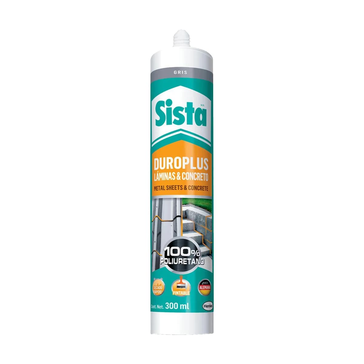 Sellador Poliuretano Sista Gris 280 ml