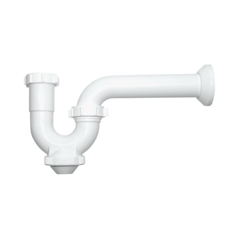 Sifón Tipo P Coflex Blanco con Registro para Lavamanos y Lavaplatos en Polipropileno Resistente