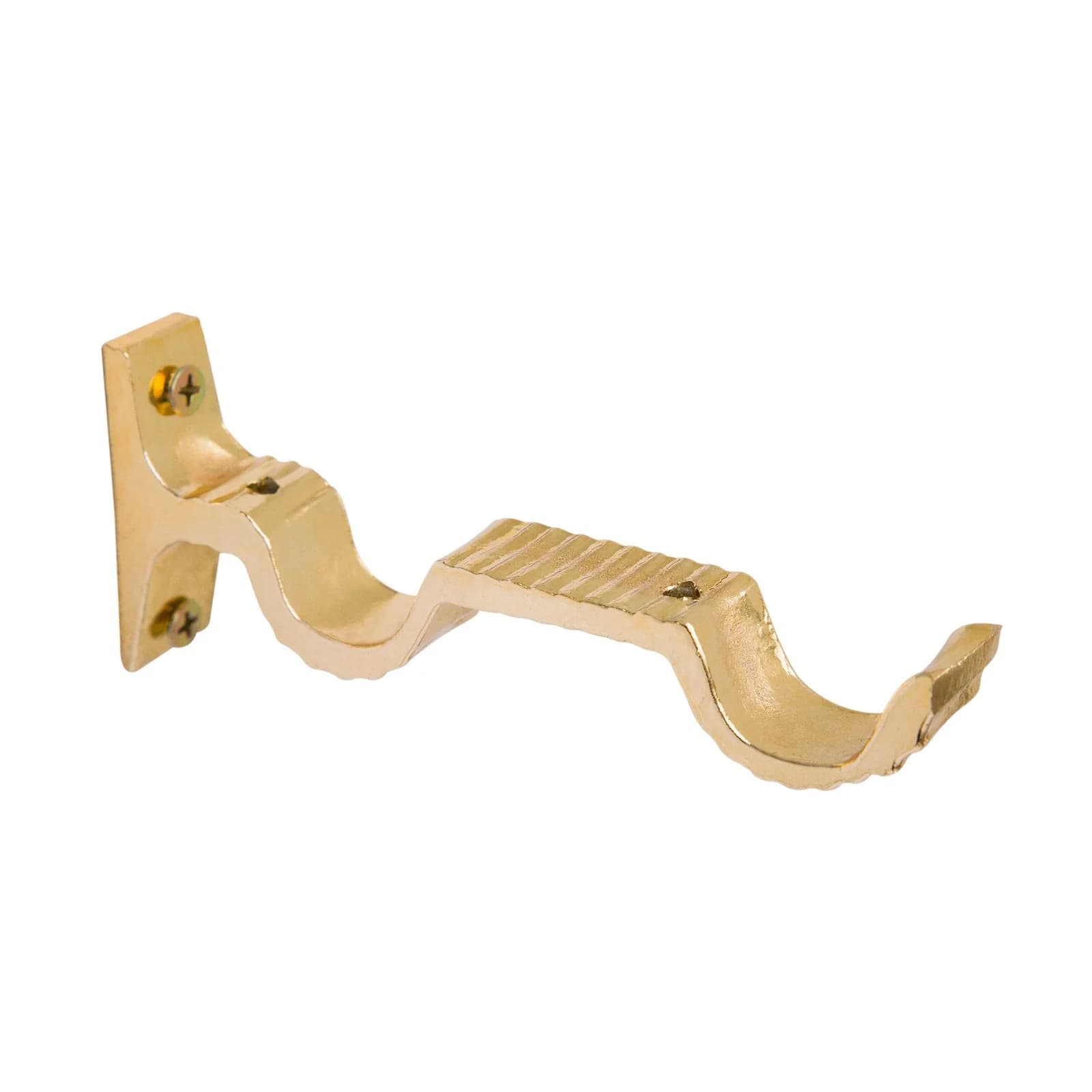 Soporte Cortinero Doble 1 Pulgada Dorado - Paquete x 2