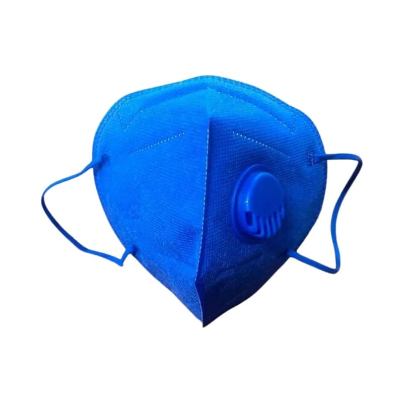 Tapabocas con Válvula Azul Protección Respiratoria - Paquete x 12