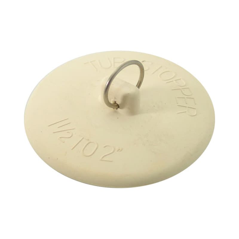 Tapón Universal para Bañera Coflex de 1 1/2 a 2 Pulgadas en Hule Blanco de Alta Resistencia