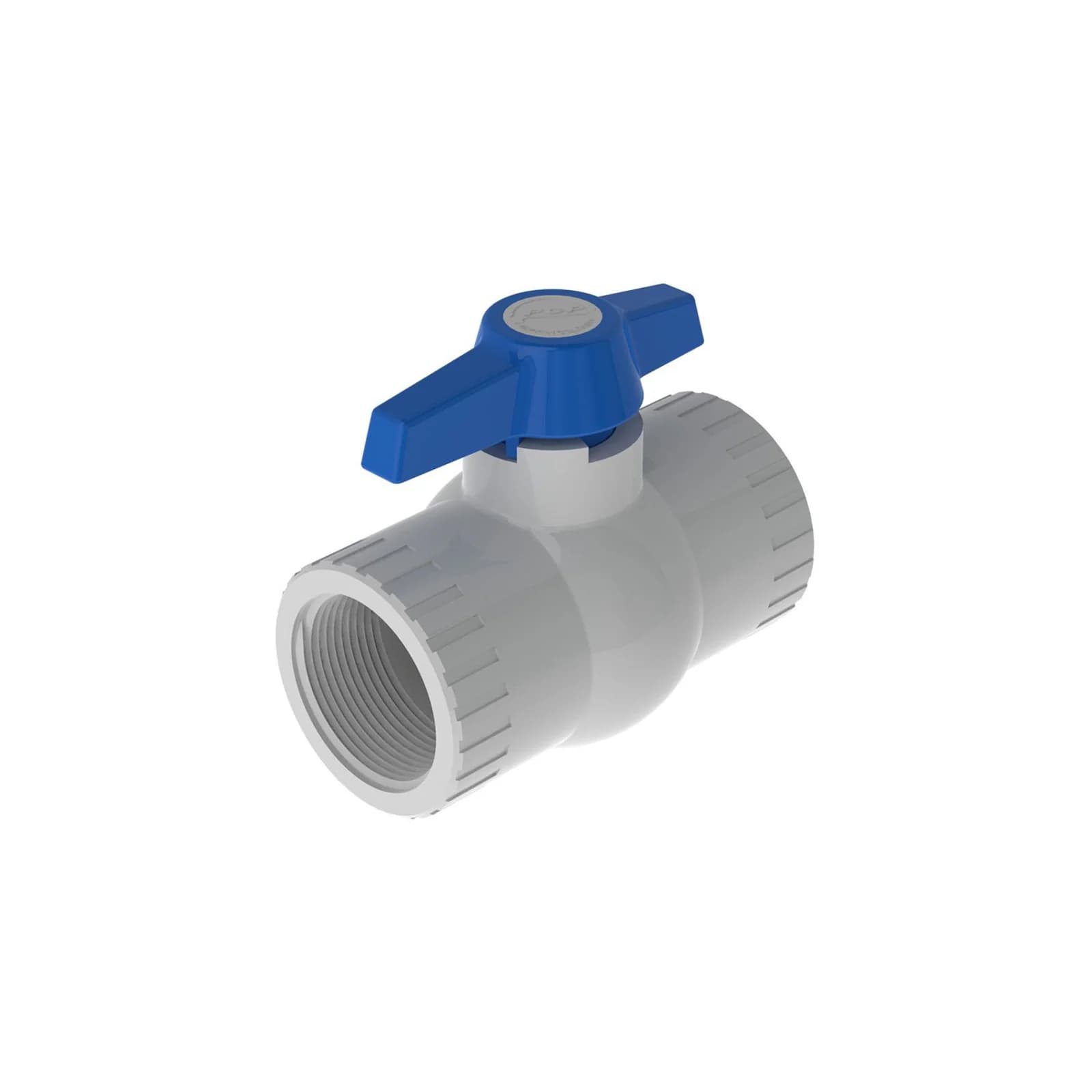 Válvula Bola PVC Roscar Riego 1 1/2 Pulgada SCH80 PCP - Paquete x 2