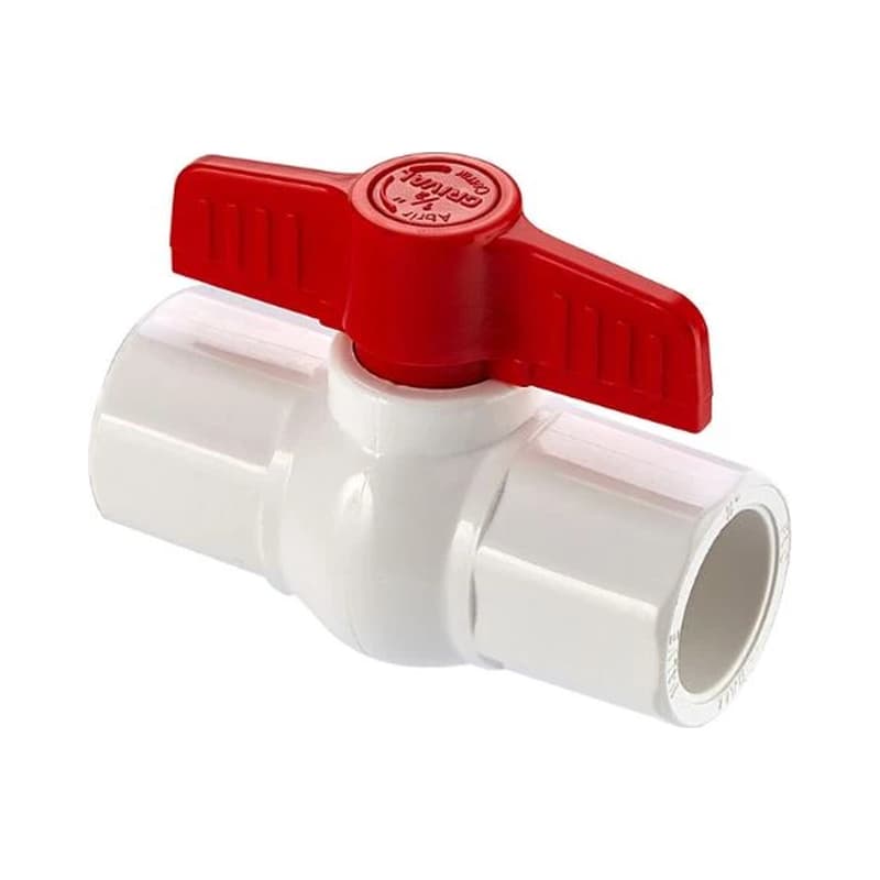 Válvula Bola PVC Soldar Blanca 4 Pulgadas