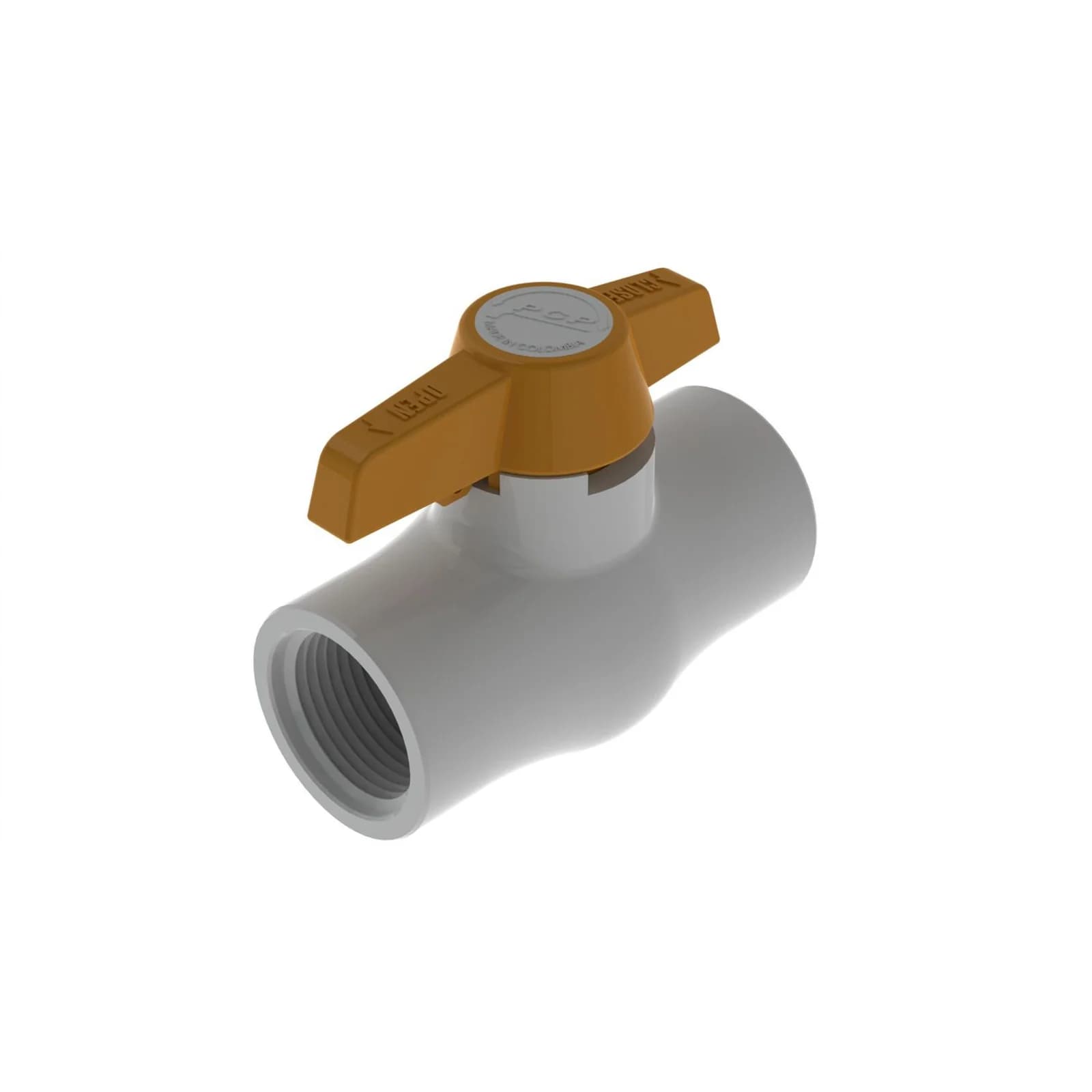 Válvula Bola Radial PVC Roscada 1 Pulgada PCP