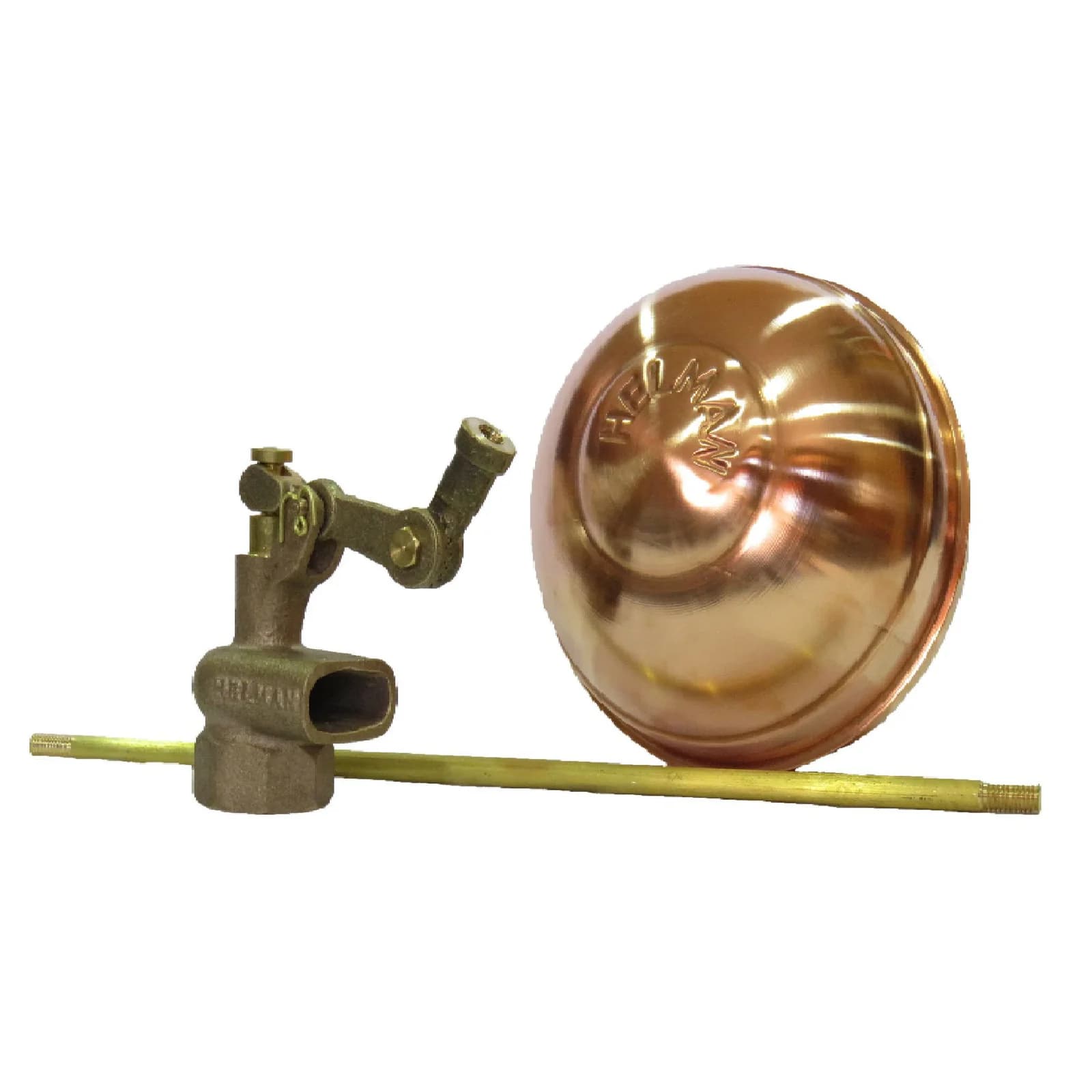 Válvula Flotadora Bronce 1 1/2 Pulgada Completa Bola Cobre Helman