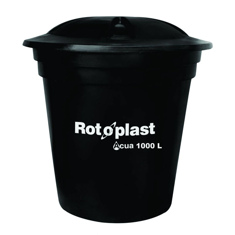 Tanque Rotoplast Con Tapa Negro/Azul Plástico