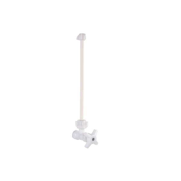 Válvula De Regulación Con Acople Lavamanos/Lavaplatos Blanco Plástico 1/2 Pulgada