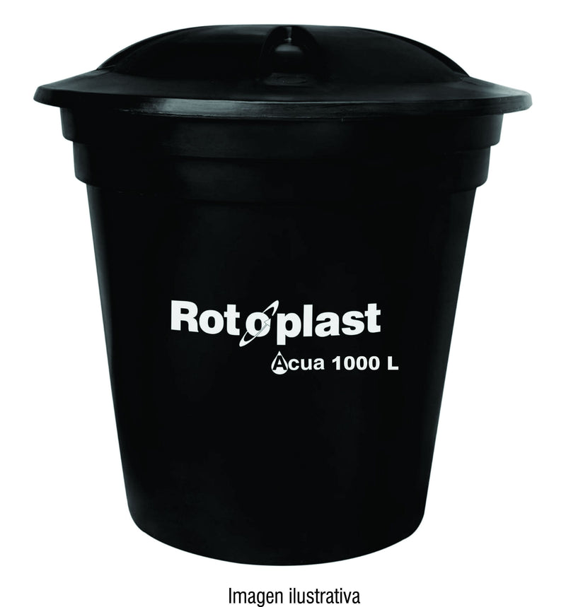 Tanque Rotoplast Con Tapa Negro/Azul Plástico