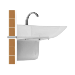 Brazo Lavamanos Corona Free Mampostería