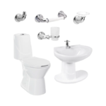 Combo Sanitario Corona Happy Ii 4.8 Litros Blanco