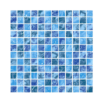 Decorado Cerámico Corona Base Fuente Azul 31.5X31.5