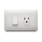 Interruptor Con Toma Tierra Veto Incrustado Blanco