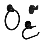 Kit Accesorios Baño Corona Palermo X3 Mate Black
