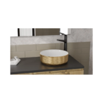 Lavamanos Vessel Corona Plus Citrino Dorado Sobreponer