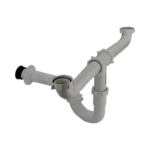 Sifón Doble Grival Blanco Para Lavaplatos