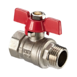 Válvula Bola Metálica Grival Mariposa Hxm 1/2 Pulgada